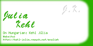 julia kehl business card